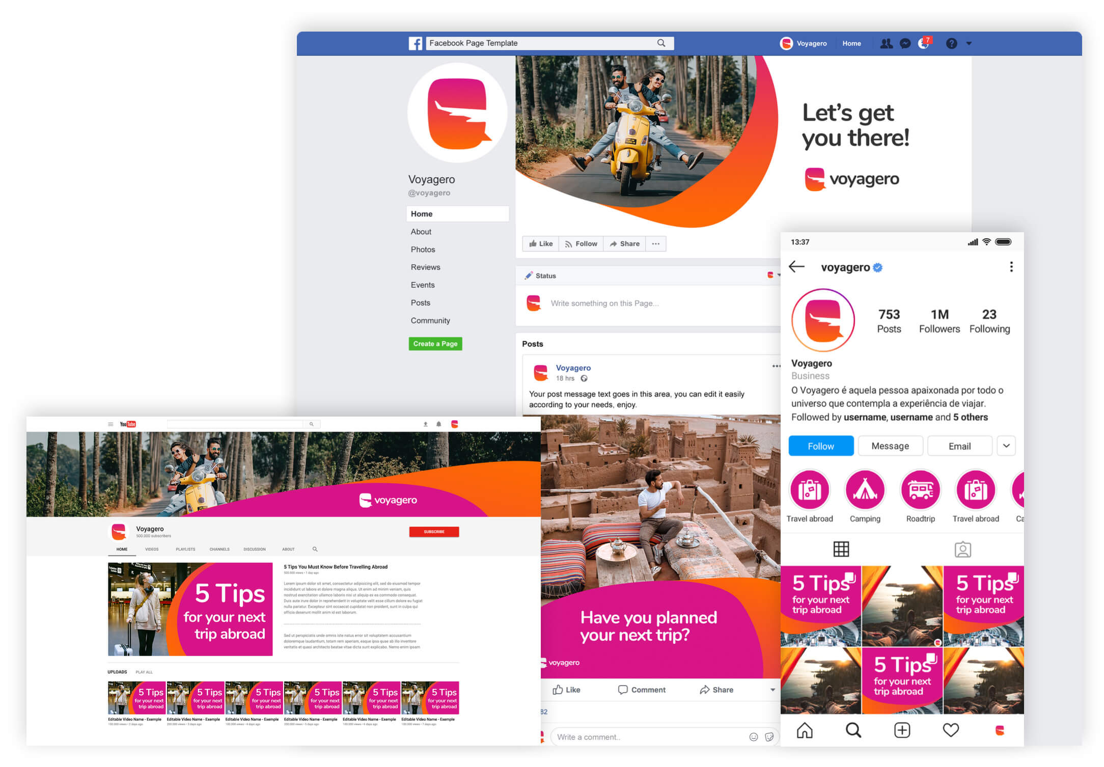 Voyagero Social Profiles